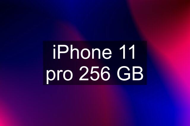 iPhone 11 pro 256 GB