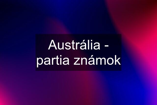 Austrália - partia známok