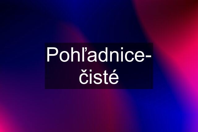 Pohľadnice- čisté