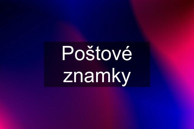 Poštové znamky