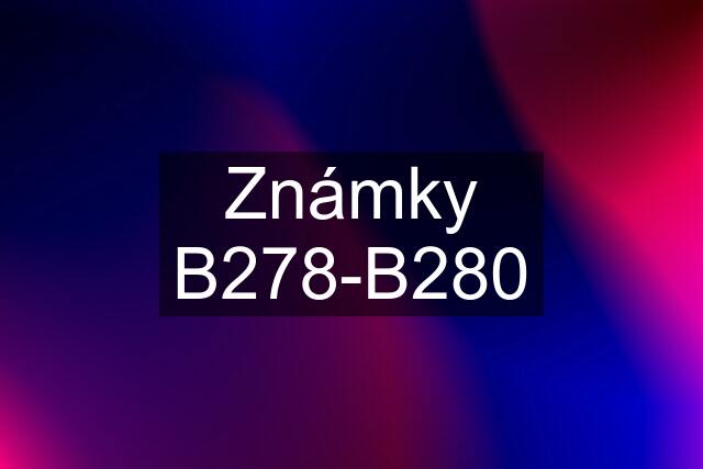 Známky B278-B280