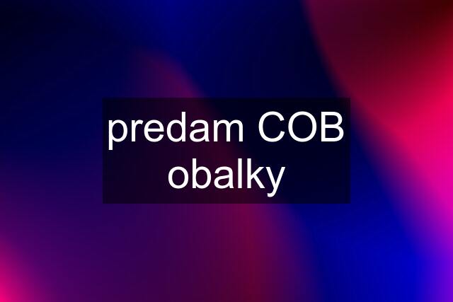 predam COB obalky