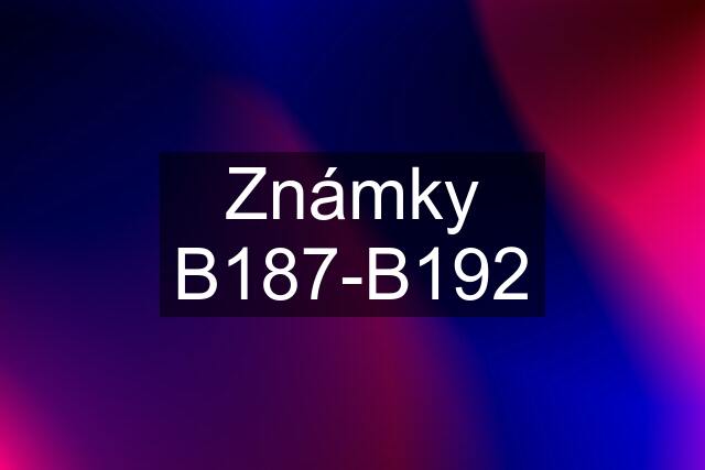 Známky B187-B192