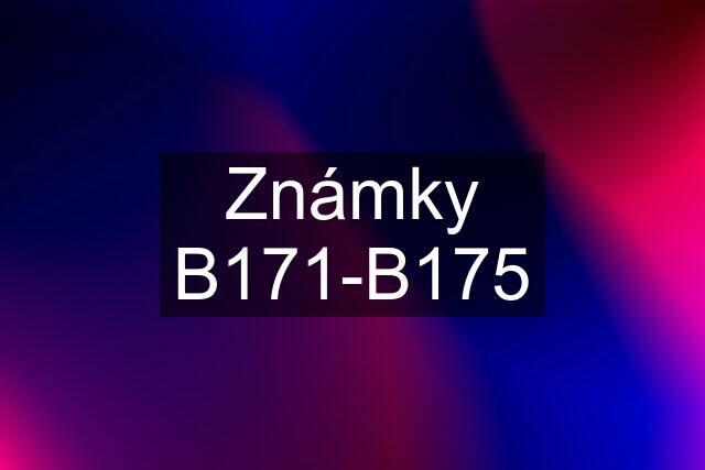 Známky B171-B175