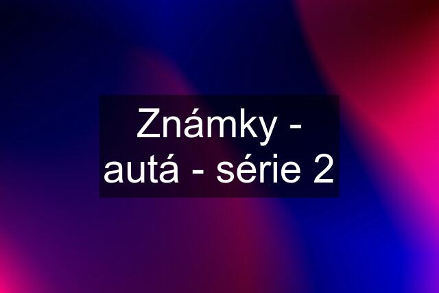 Známky - autá - série 2