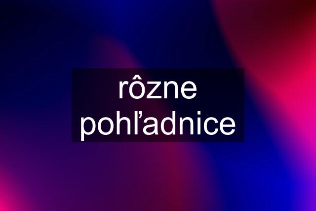 rôzne pohľadnice