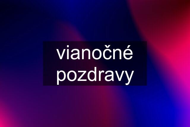 vianočné pozdravy