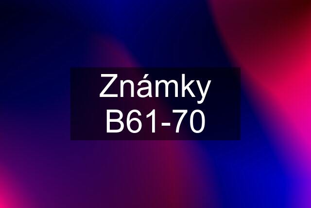 Známky B61-70