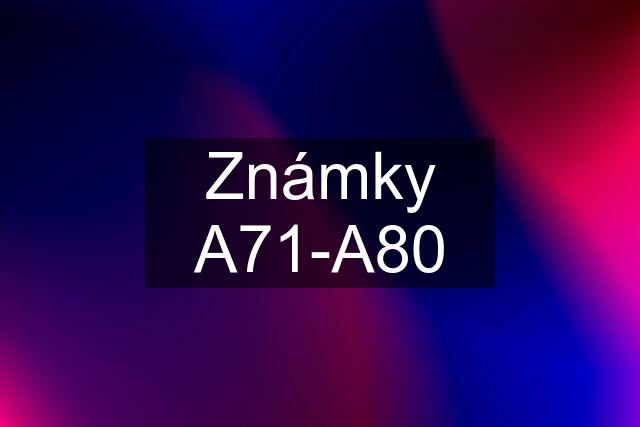 Známky A71-A80