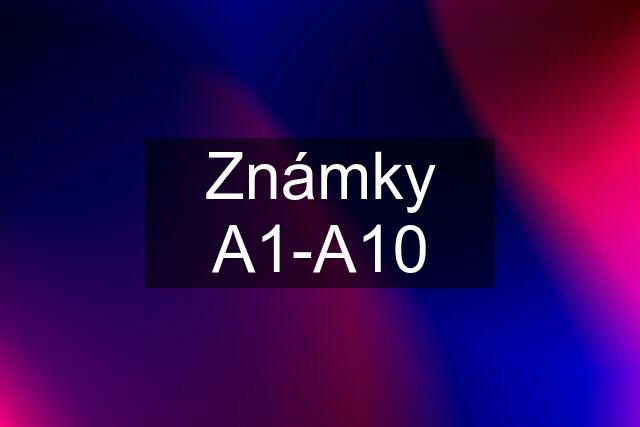 Známky A1-A10