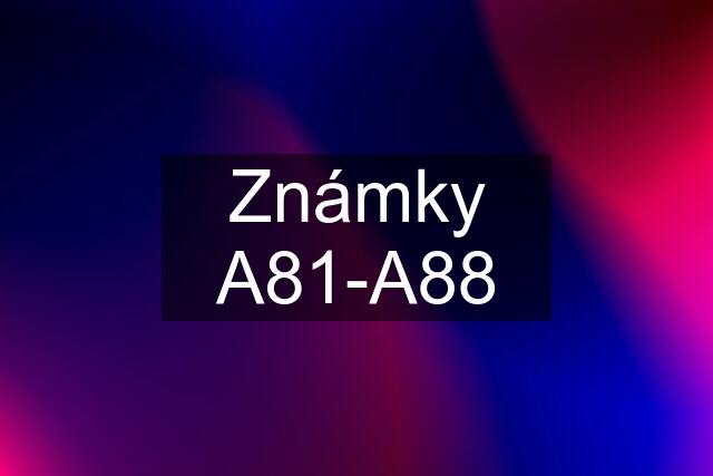 Známky A81-A88