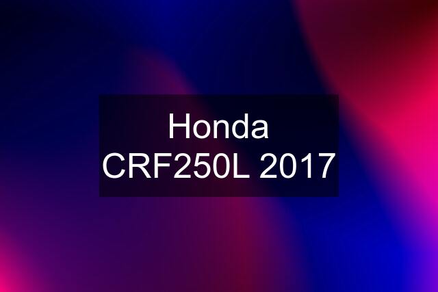Honda CRF250L 2017