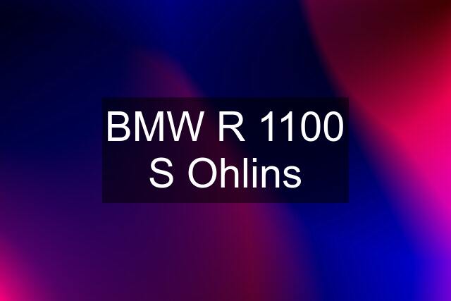 BMW R 1100 S Ohlins