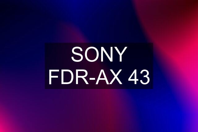 SONY FDR-AX 43