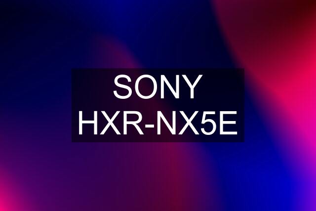 SONY HXR-NX5E