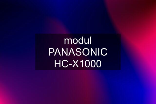 modul PANASONIC HC-X1000