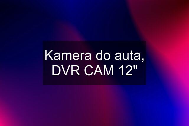 Kamera do auta, DVR CAM 12"