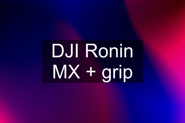 DJI Ronin MX + grip