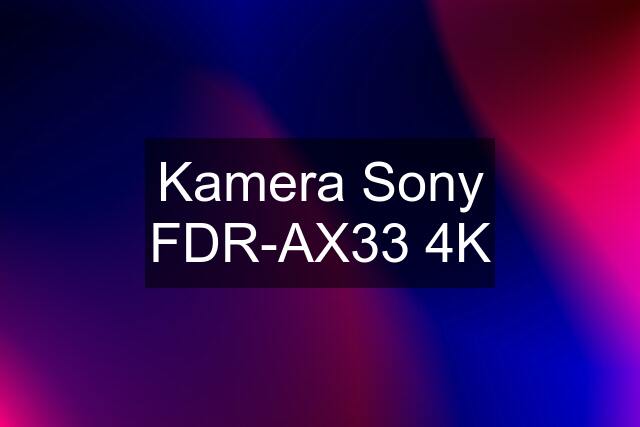 Kamera Sony FDR-AX33 4K