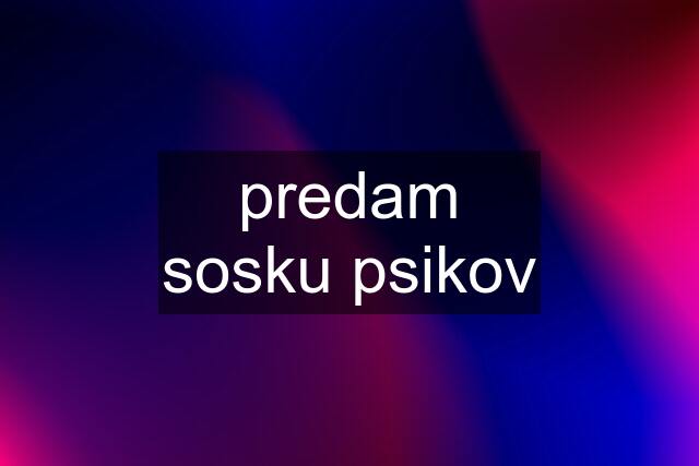 predam sosku psikov