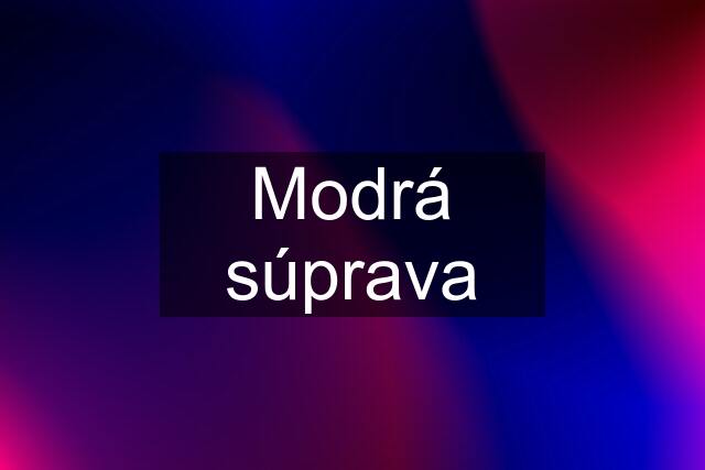 Modrá súprava