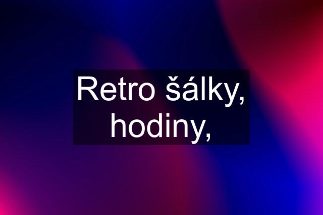 Retro šálky, hodiny,