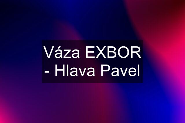 Váza EXBOR - Hlava Pavel