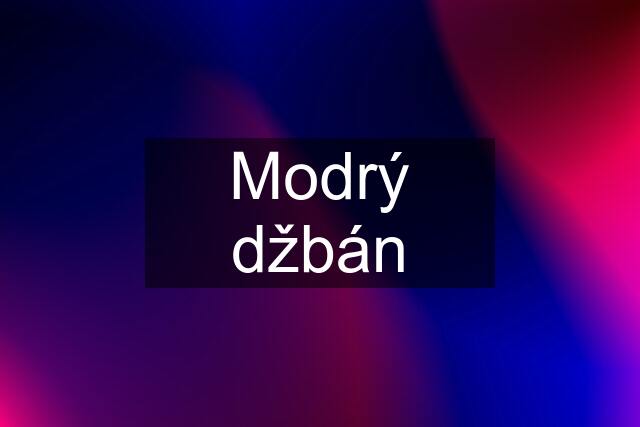 Modrý džbán