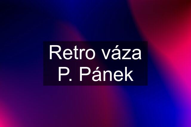 Retro váza P. Pánek