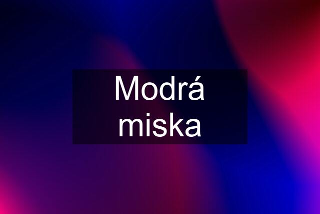 Modrá miska