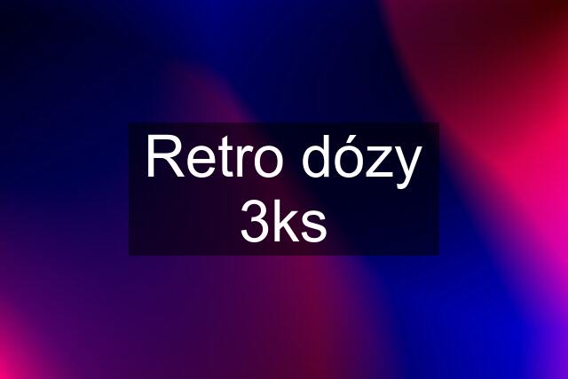 Retro dózy 3ks