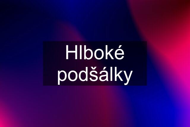 Hlboké podšálky