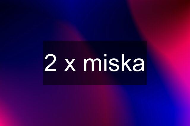 2 x miska