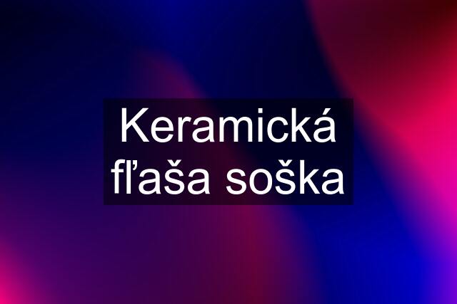 Keramická fľaša soška