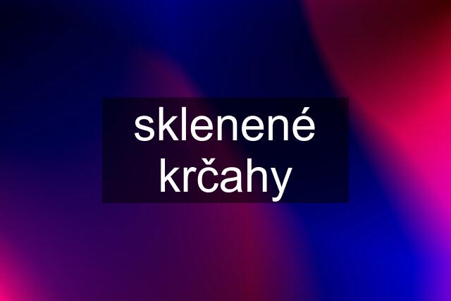 sklenené krčahy