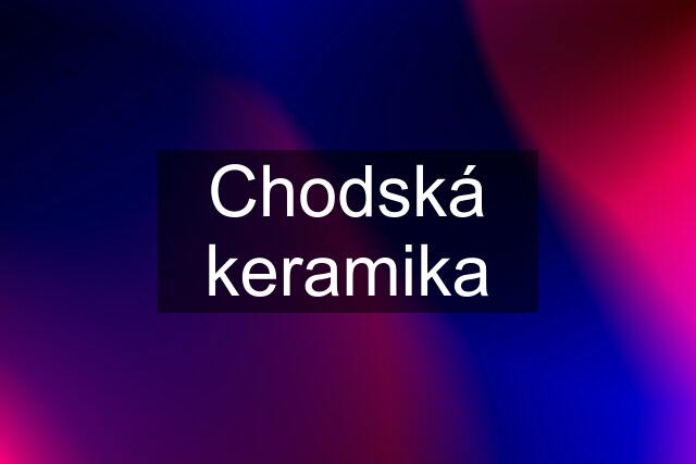 Chodská keramika