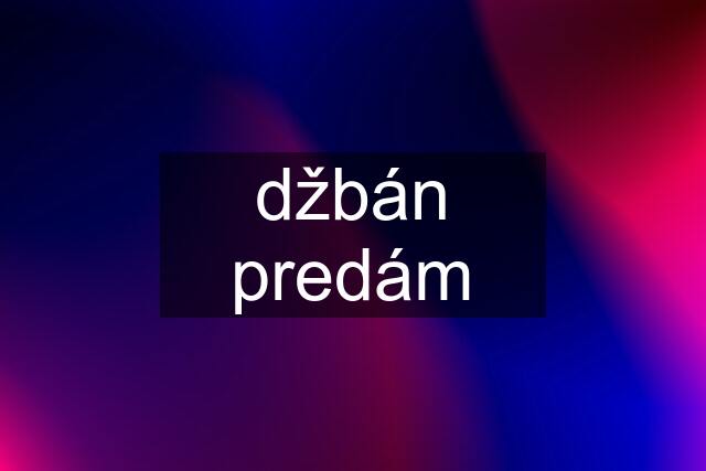 džbán predám