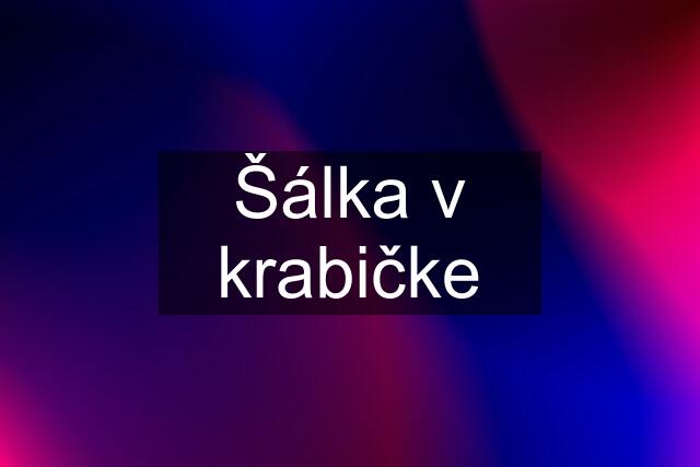 Šálka v krabičke