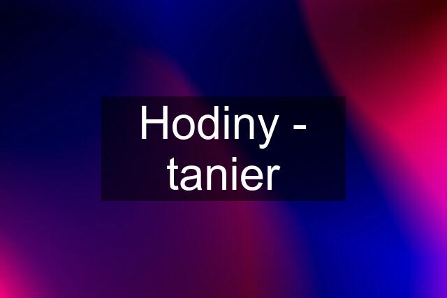 Hodiny - tanier