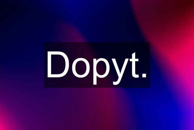 Dopyt.