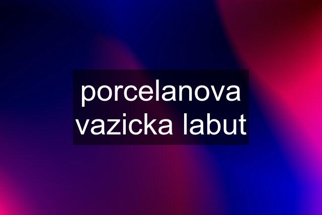 porcelanova vazicka labut