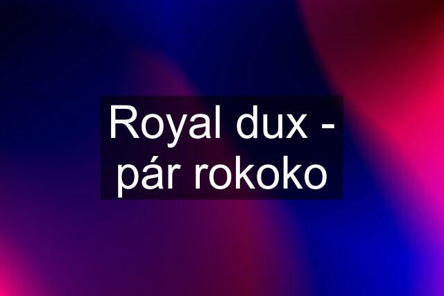 Royal dux - pár rokoko