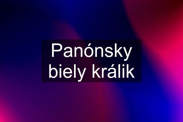 Panónsky biely králik