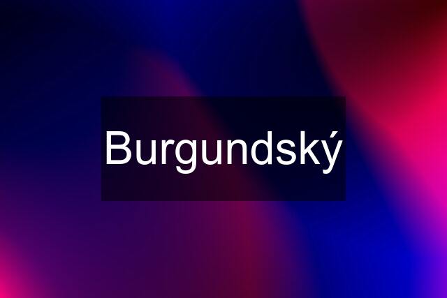 Burgundský