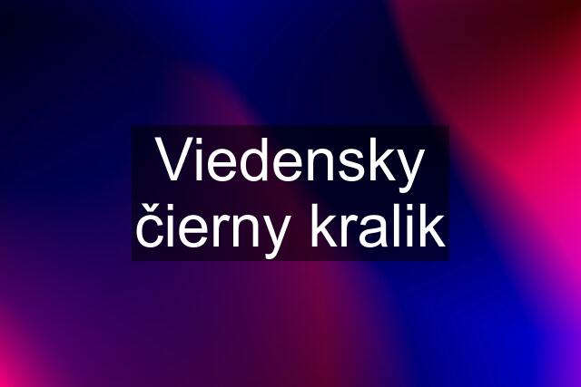 Viedensky čierny kralik