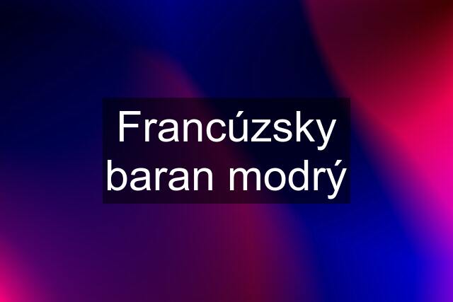 Francúzsky baran modrý