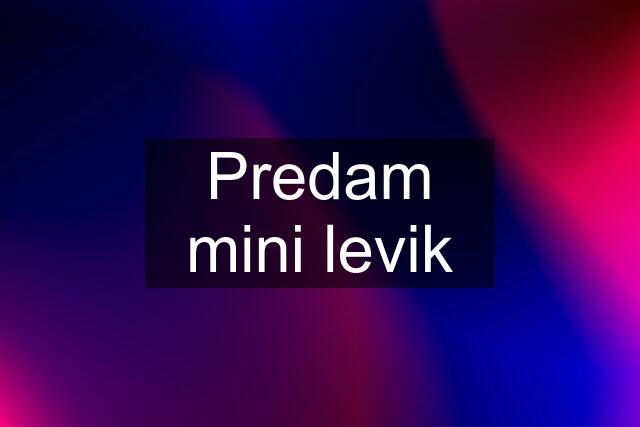 Predam mini levik