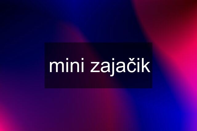 mini zajačik