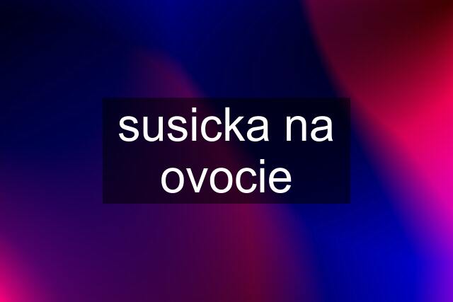 susicka na ovocie