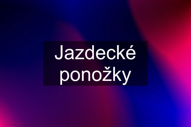 Jazdecké ponožky